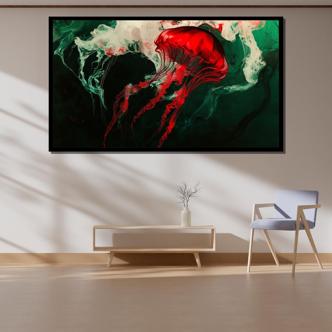 Vivid Abstract Splash Painting Bold Art Gift For Modern Wall Decor - Image 4