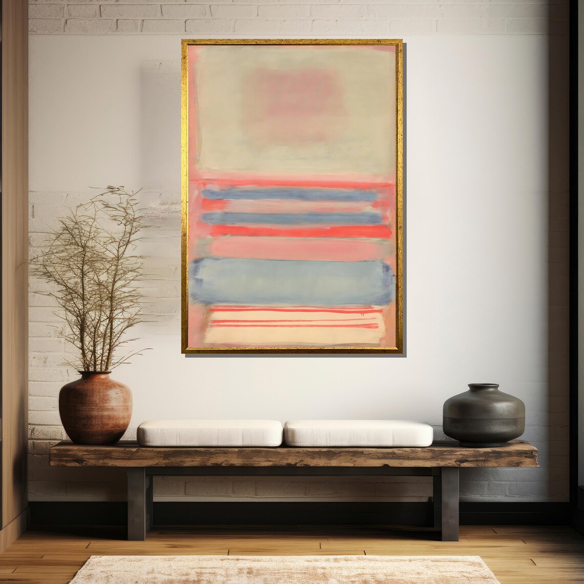 Rothko-Inspired Soft Hues Abstract Art Print, Minimalist - Image 5