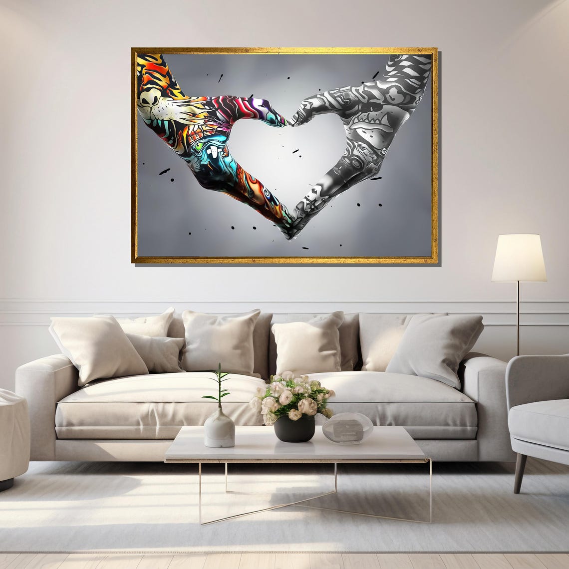 Two Graffiti Covered Hands Forming A Heart Shape Urban Love Art Poster - Image 5