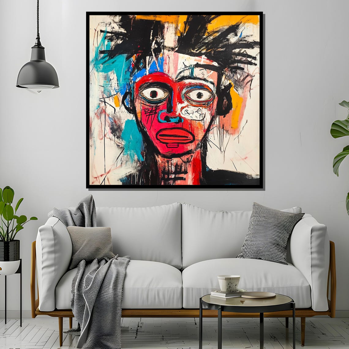 Abstract Expressionist Portrait Painting Graffiti Street Art Face Wall Decor Bold Modern Art Print Edgy Urban Gift - Image 4