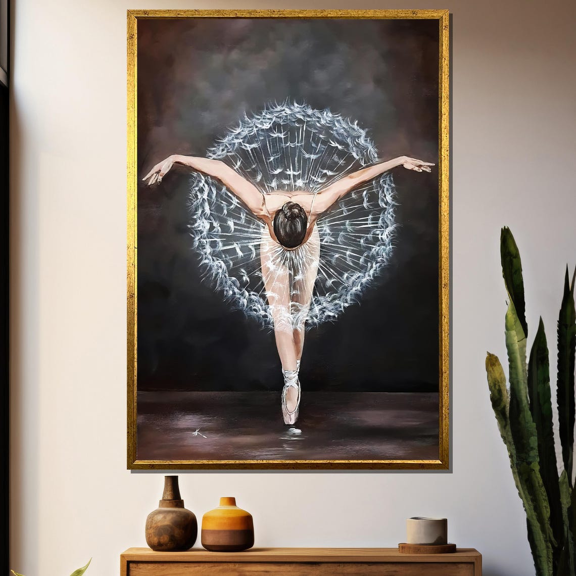 Graceful Ballerina Painting Elegant Dance Art As A Meaningful Gift For Art Lovers