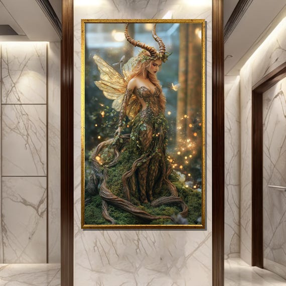 Enchanted Forest Nymph Captivating Mystical Artwork For Nature Lovers