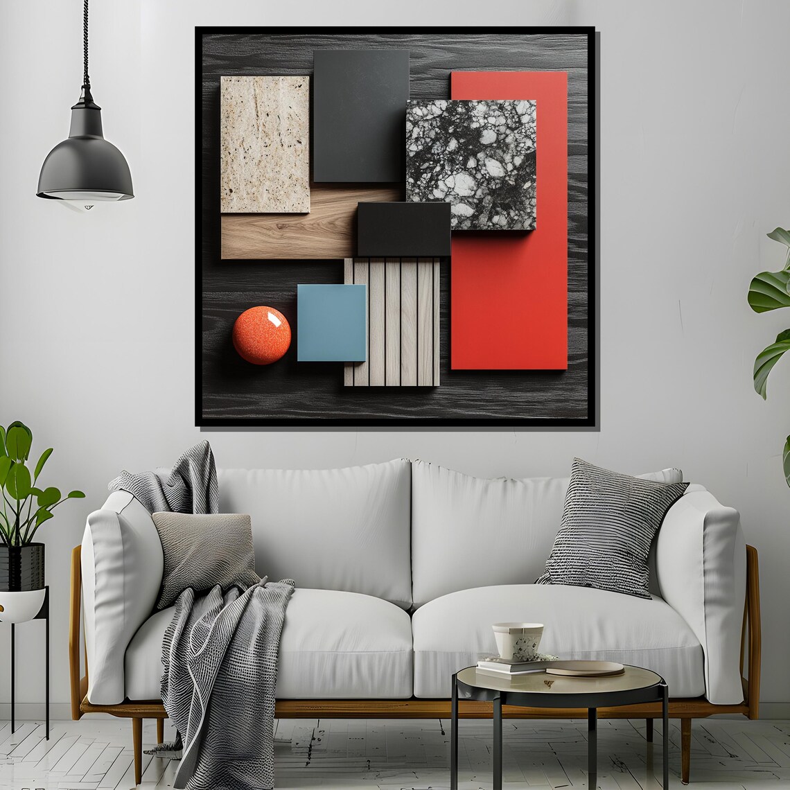 Modern Abstract Painting Geometric Wall Art Luxury Interior Decor Gift - Image 4
