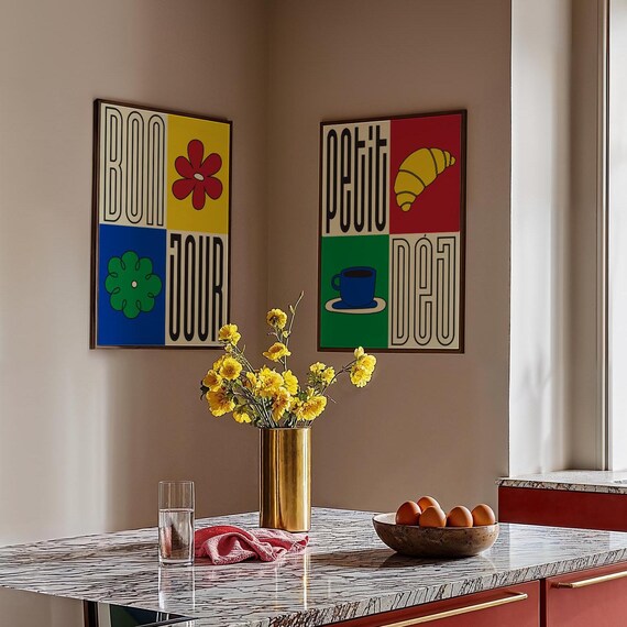 Petit Dj Poster Kitchen Wall Deco Modern Print Dinning Illustration