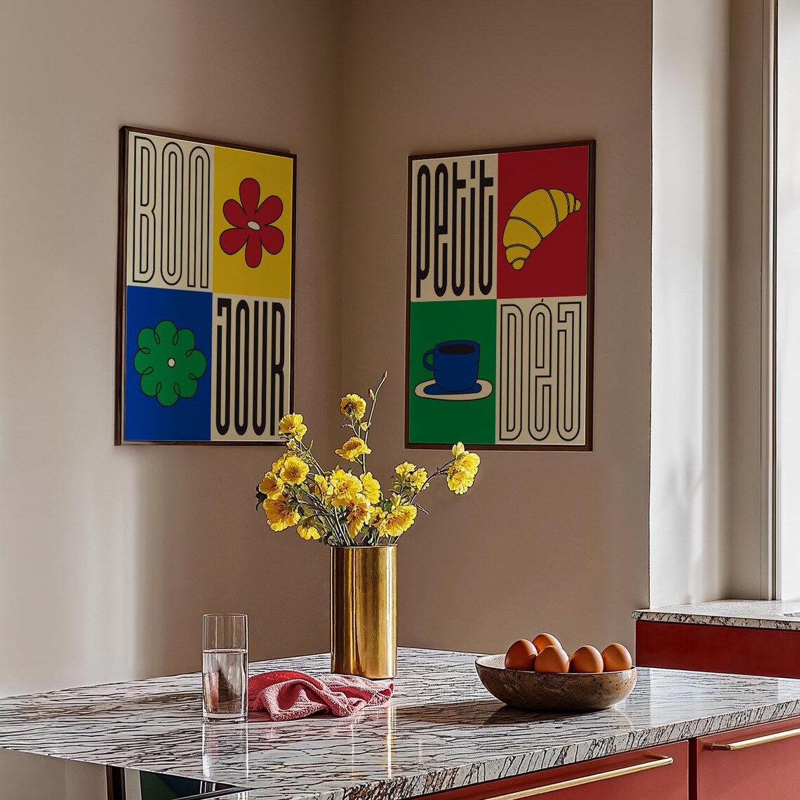 Petit Dj Poster Kitchen Wall Deco Modern Print Dinning Illustration