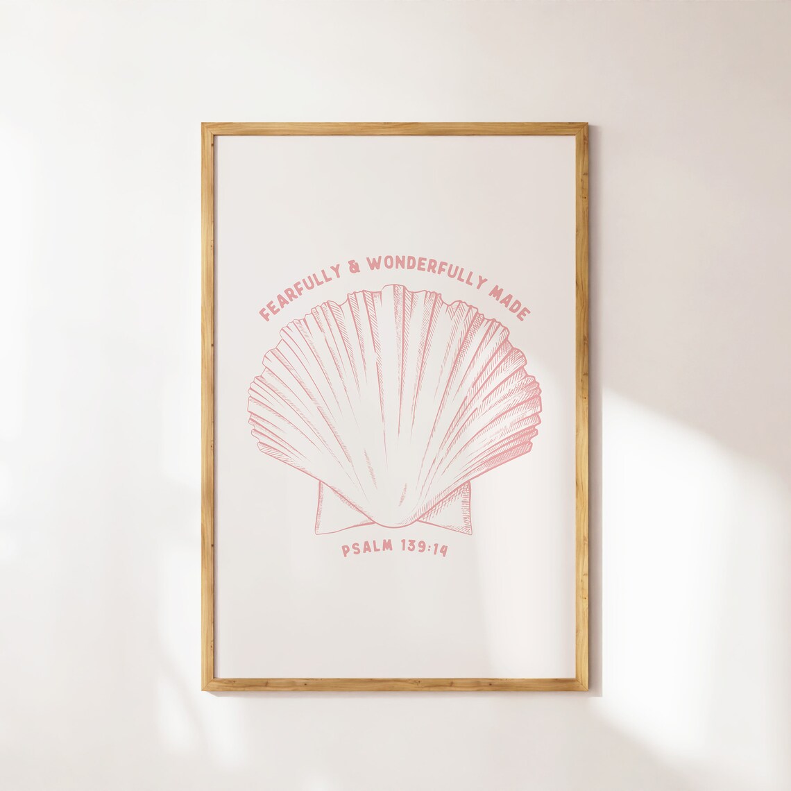 Psalm 139 Bible Verse Coastal Faith Art Print