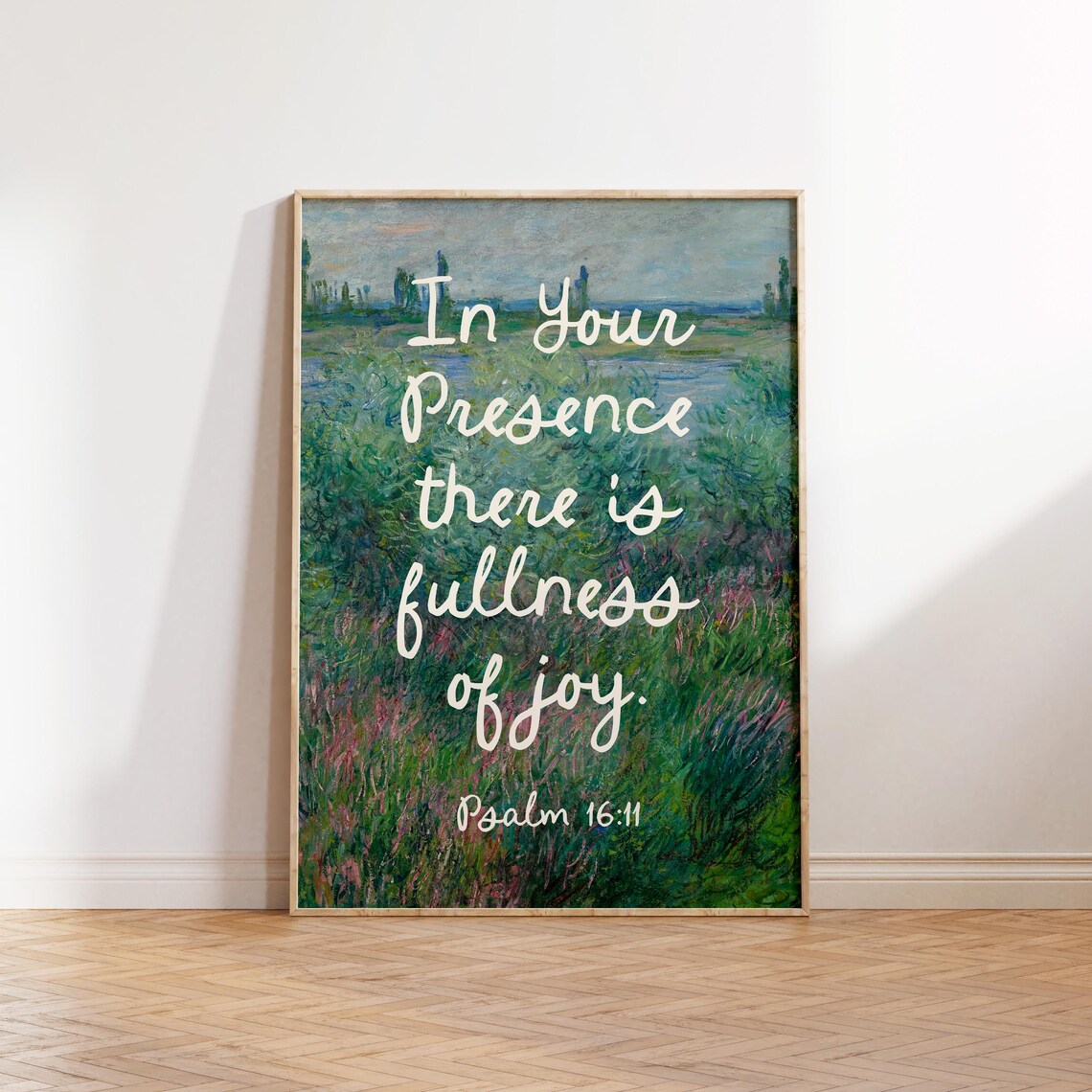 Psalm 16 Scripture Poster, Christian Landscape Art - Image 2