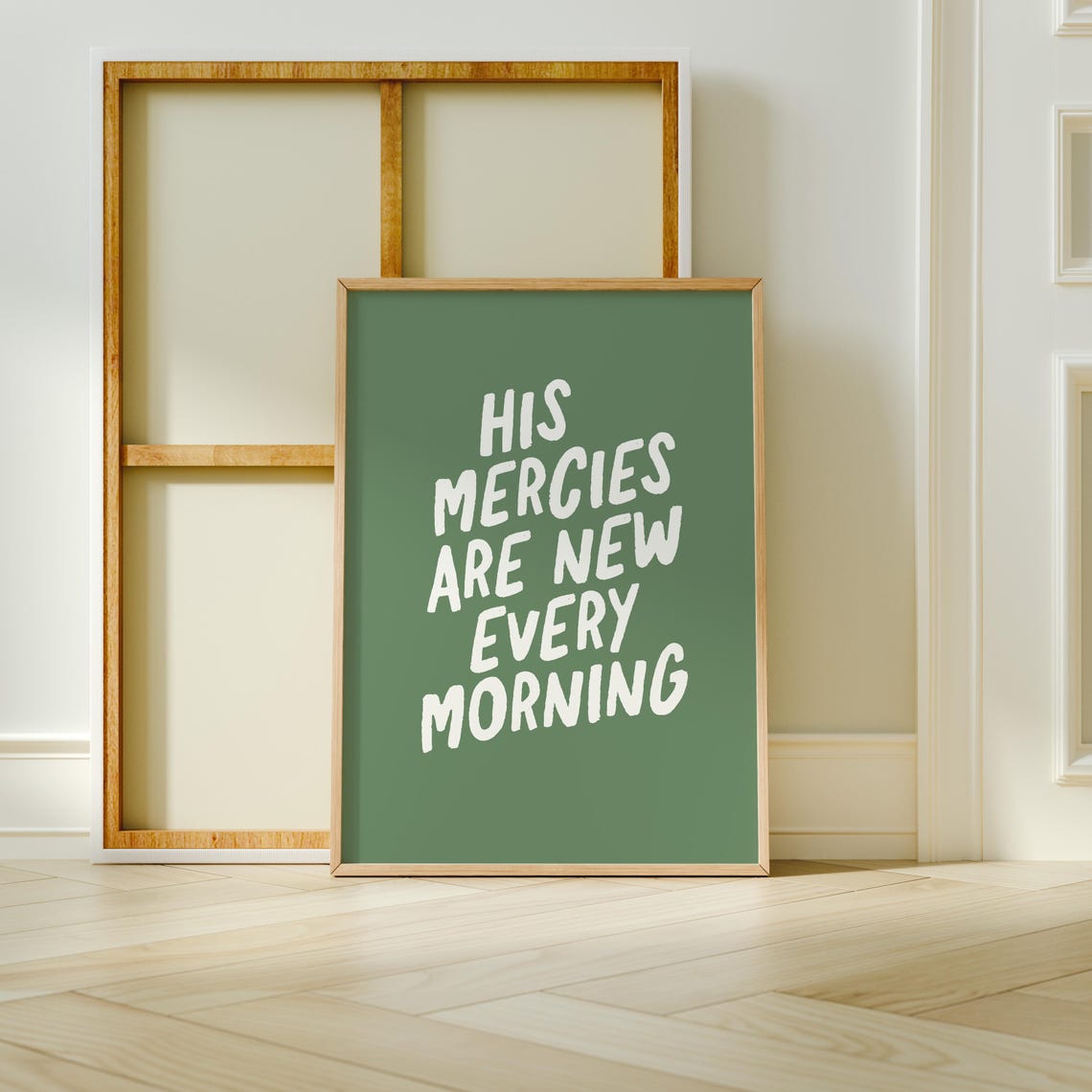His Mercies Are New Every Morning Green Bold Typography Poster - Image 3