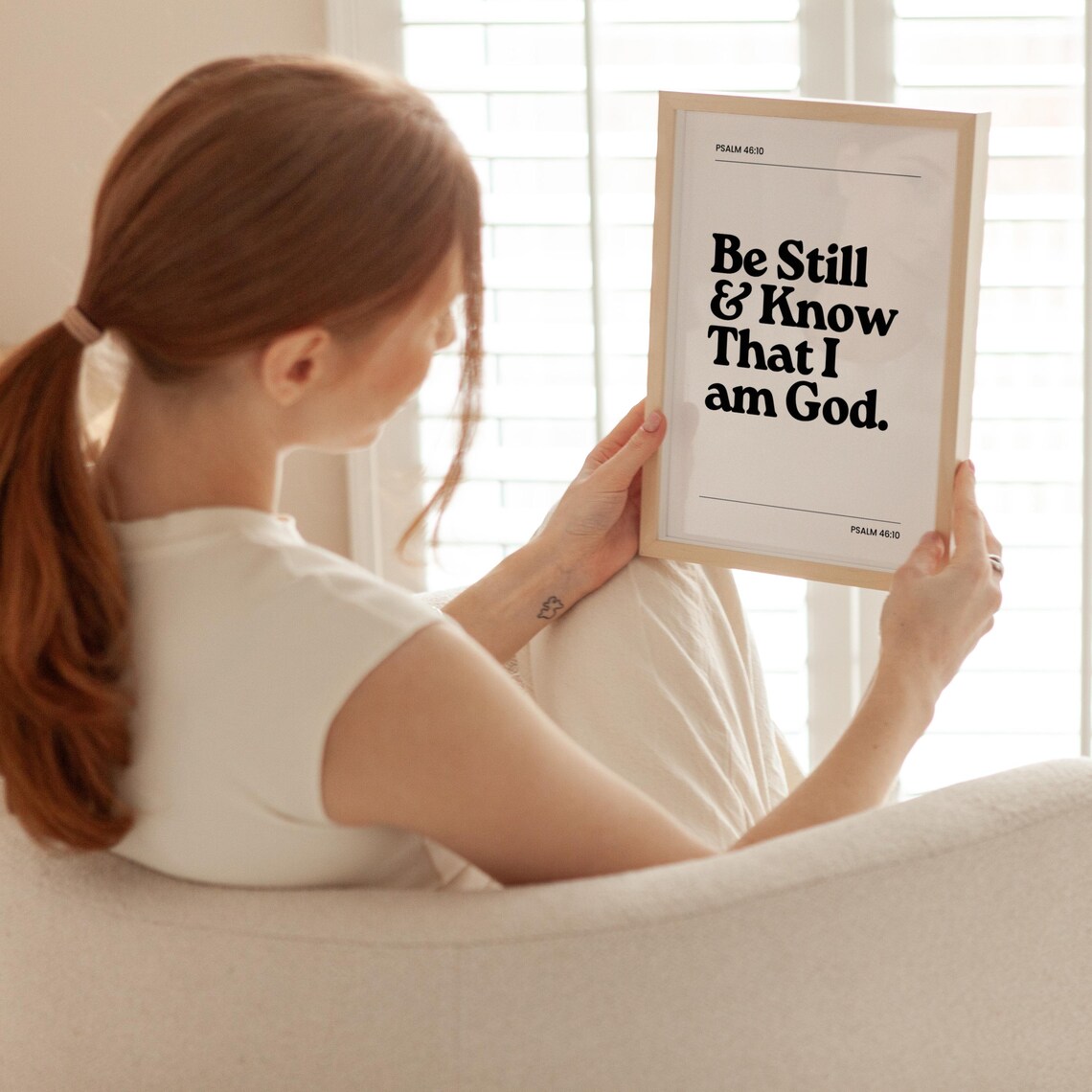 Be Still And Know That I Am God Psalm 46 10 Bold Retro Typography Poster - Image 4