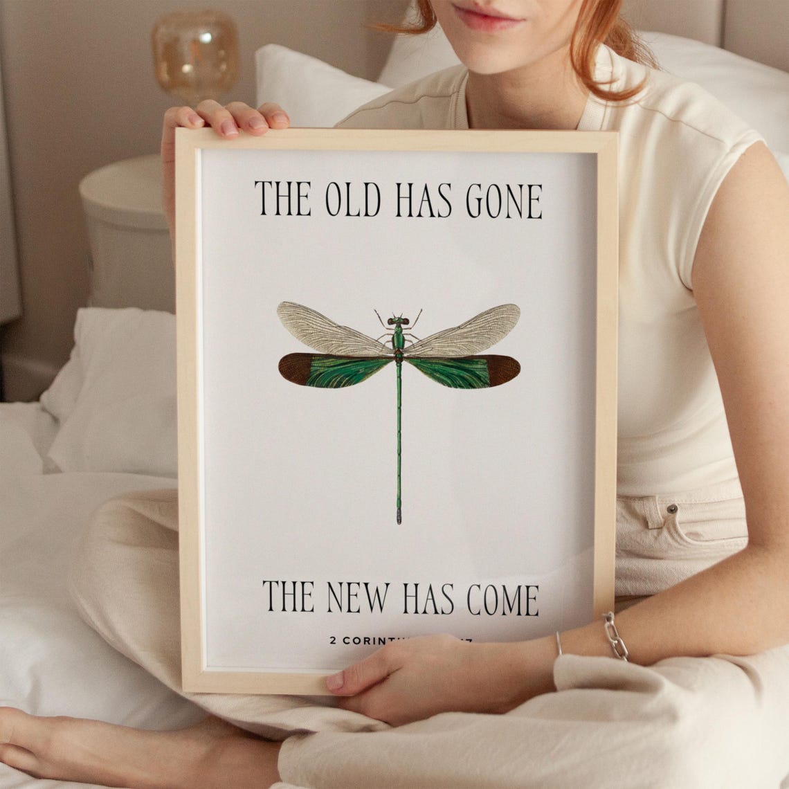 The Old Has Gone The New Has Come 2 Corinthians 5 17 Damselfly Poster - Image 4