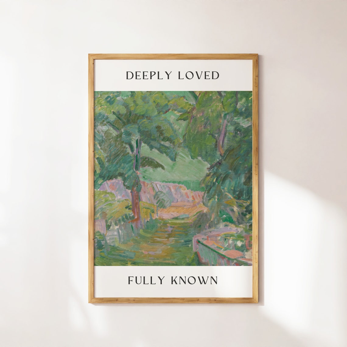 Deeply Loved Fully Known Lush Green Landscape Christian Poster - Image 4