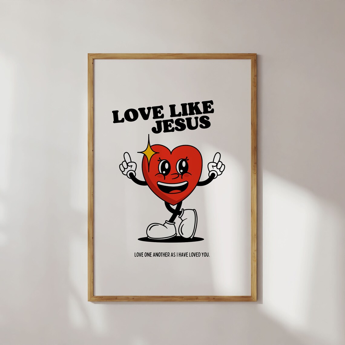 Love Like Jesus Retro Christian Poster Print - Image 4