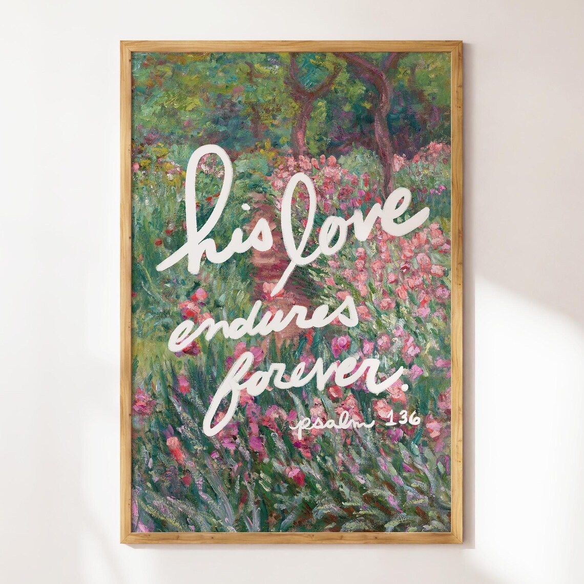 Psalm 136 Christian Bible Verse Decor Art Print