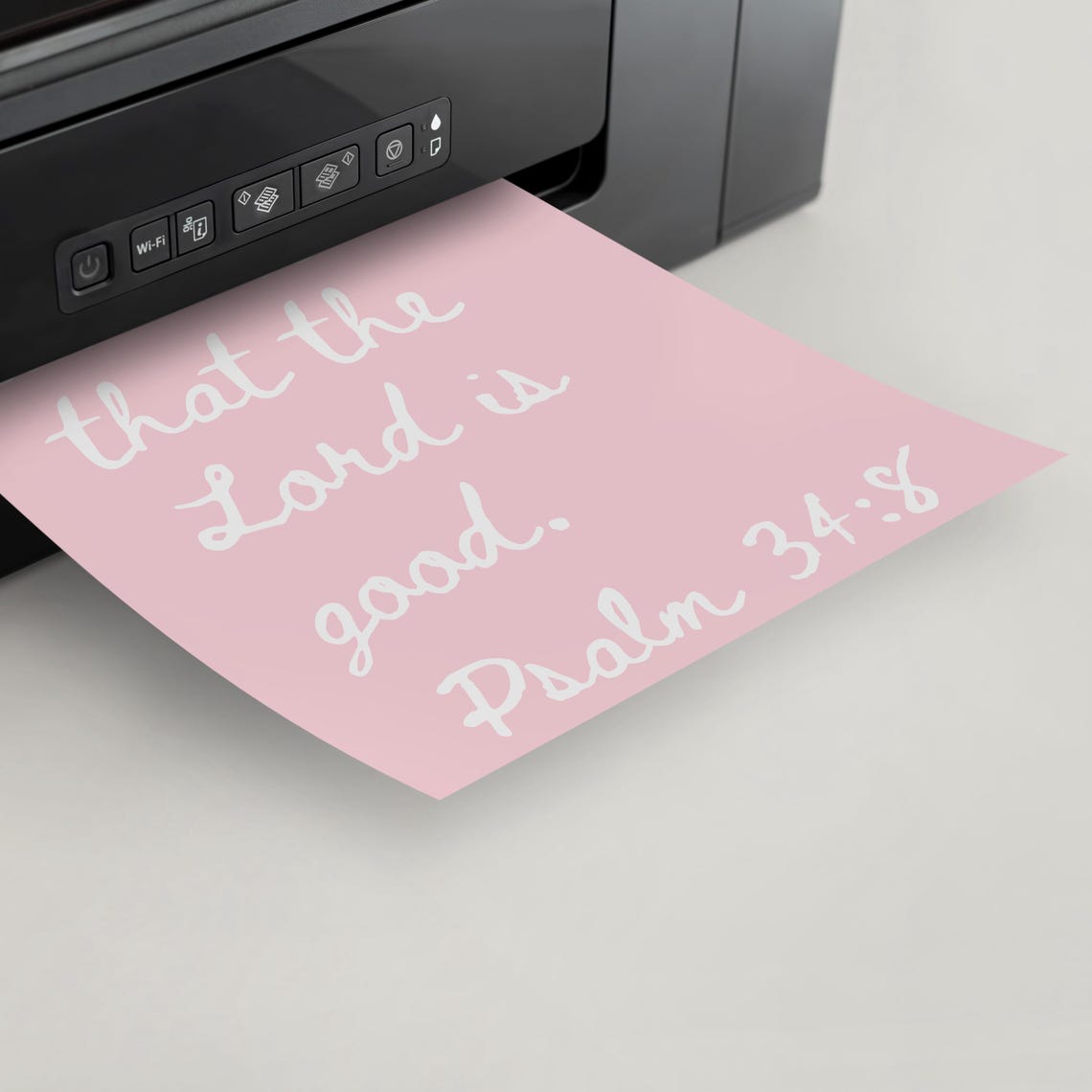 Oh Taste And See That The Lord Is Good Pink Script Psalm 34 8 Poster - Image 4