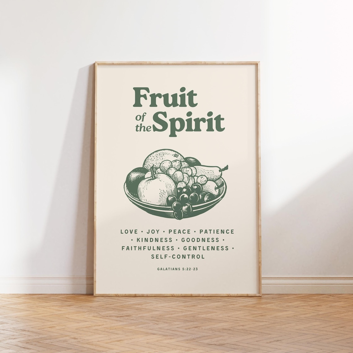 Fruit Of The Spirit Dorm Room Scripture Wall Art Print
