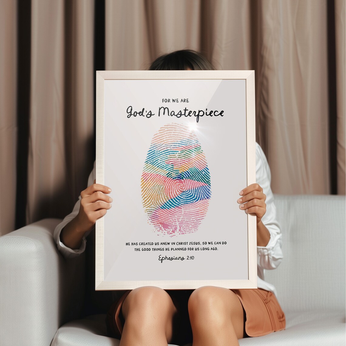 Gods Masterpiece Christian Wall Art, Watercolor Poster - Image 3