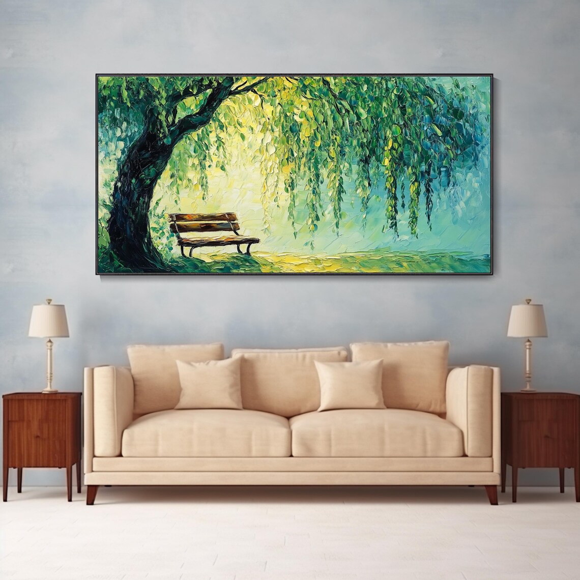 Spring Nature Landscape Art Print, Modern Abstract Tree - Image 5