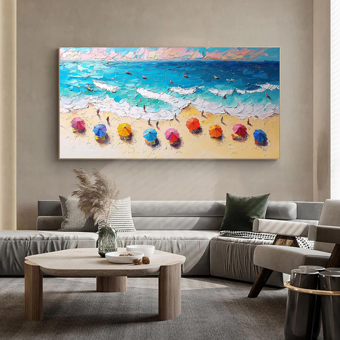 Summer Beach Oil Painting, Coastal Wall Art Print - Image 5
