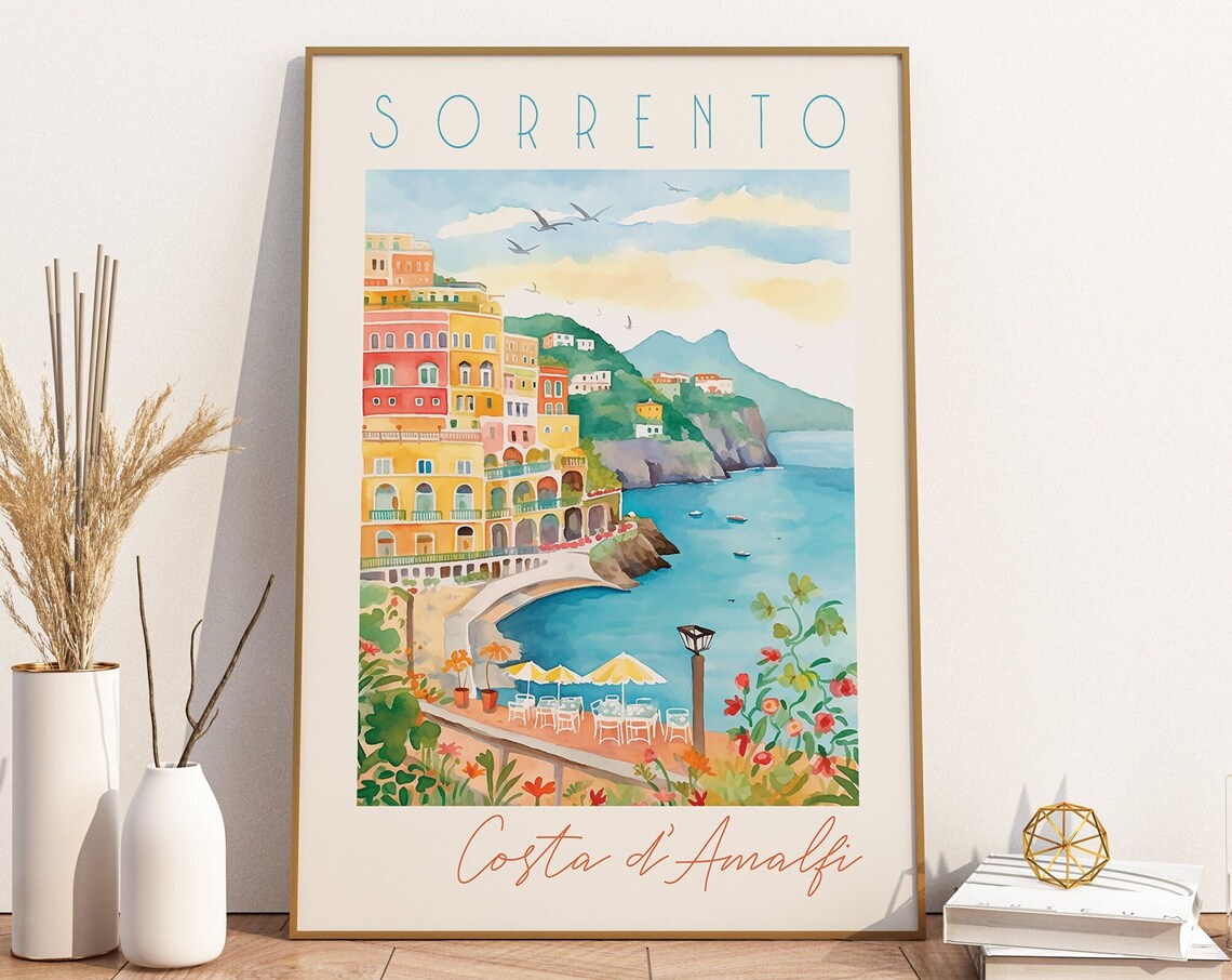 Sorrento Italy Amalfi Coast Travel Poster