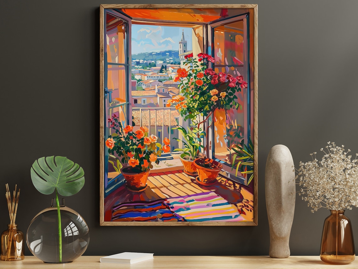 Matisse Flower Pots On The Balcony, Botanical Print