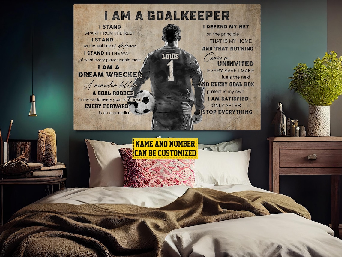 Soccer Goalkeeper Personalized Art Print, Gift for Him - Image 6