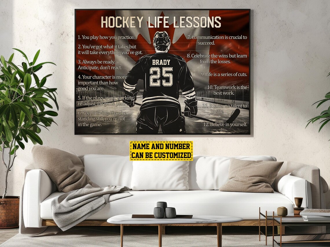 Canada Hockey Life Lessons Personalized Art Print - Image 6
