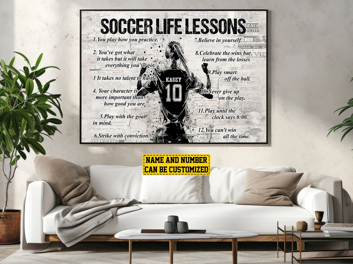 Soccer Life Lessons Personalized Art Print - Image 3