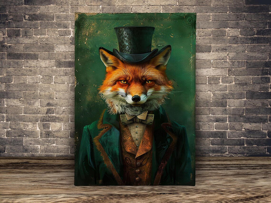 Cottage Renaissance Gentleman Fox, Gothic Art Print - Image 2