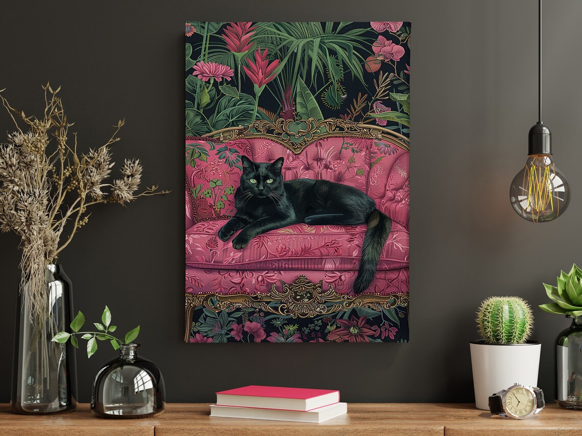 Matisse Black Cat On Sofa Art Print, Cat Lovers - Image 5