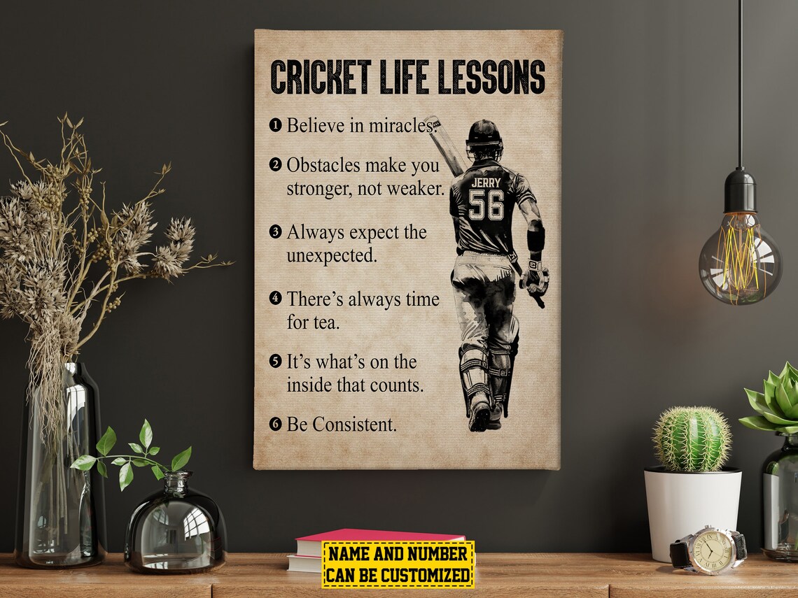 Cricket Life Lessons Personalized Poster Print - Image 4