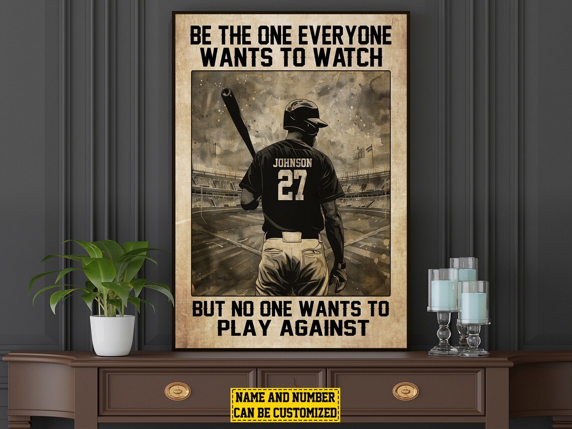 Personalized Softball Motivation Poster Print for Men - Image 5