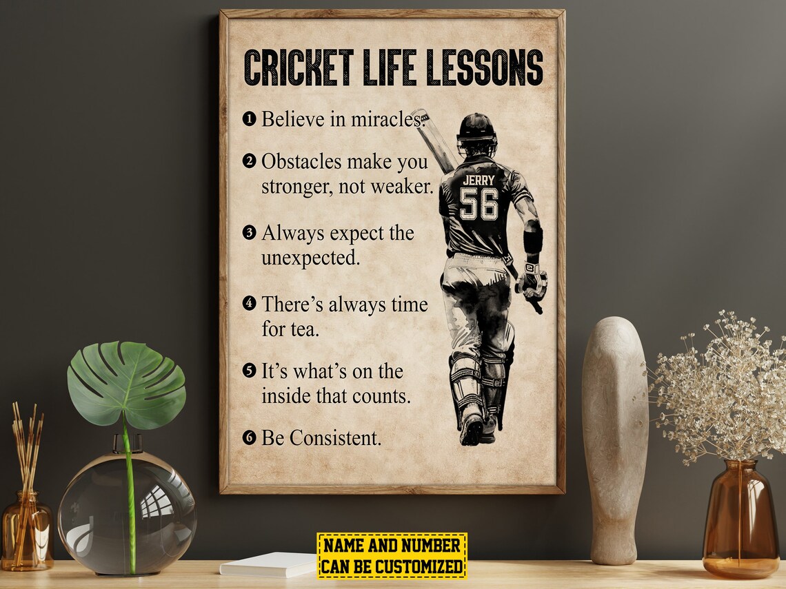 Cricket Life Lessons Personalized Poster Print - Image 5