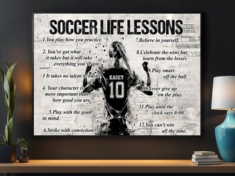 Soccer Life Lessons Personalized Art Print
