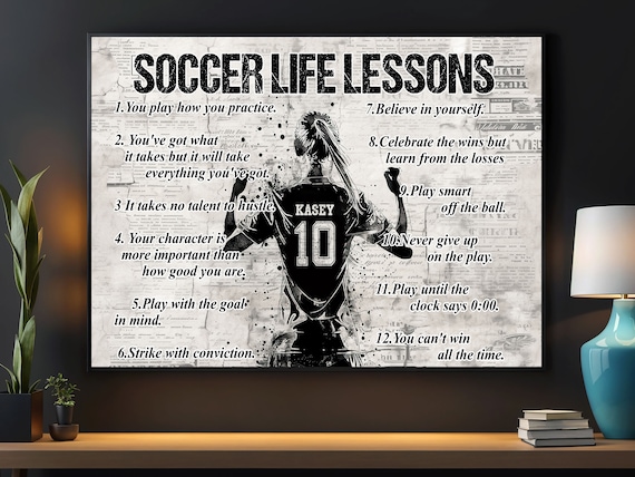 Soccer Life Lessons Personalized Art Print