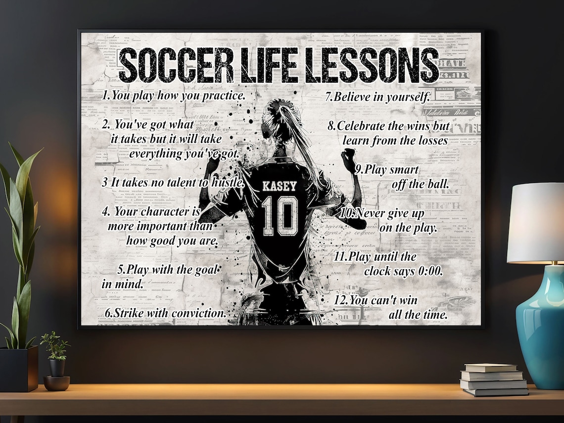 Soccer Life Lessons Personalized Art Print