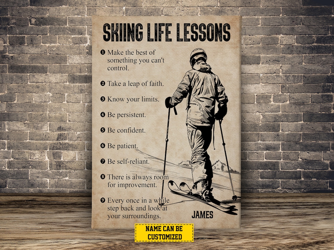 Skiing Life Lessons, Personalized Skiing Gift for Men - Image 2