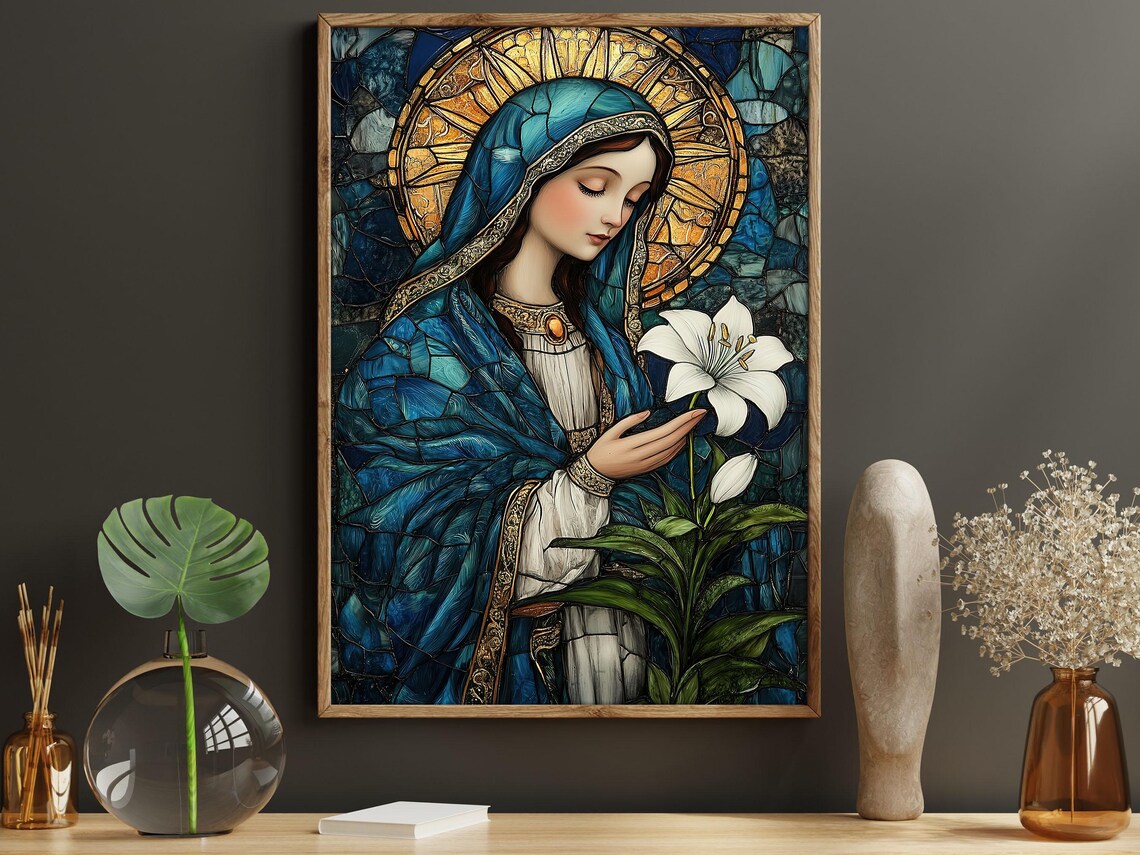 Mother Madonna Virgin Mary Catholic Art Print - Image 6