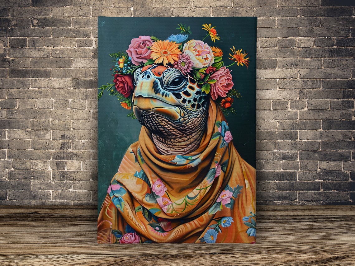Matisse Floral Turtle Poster Print - Image 2
