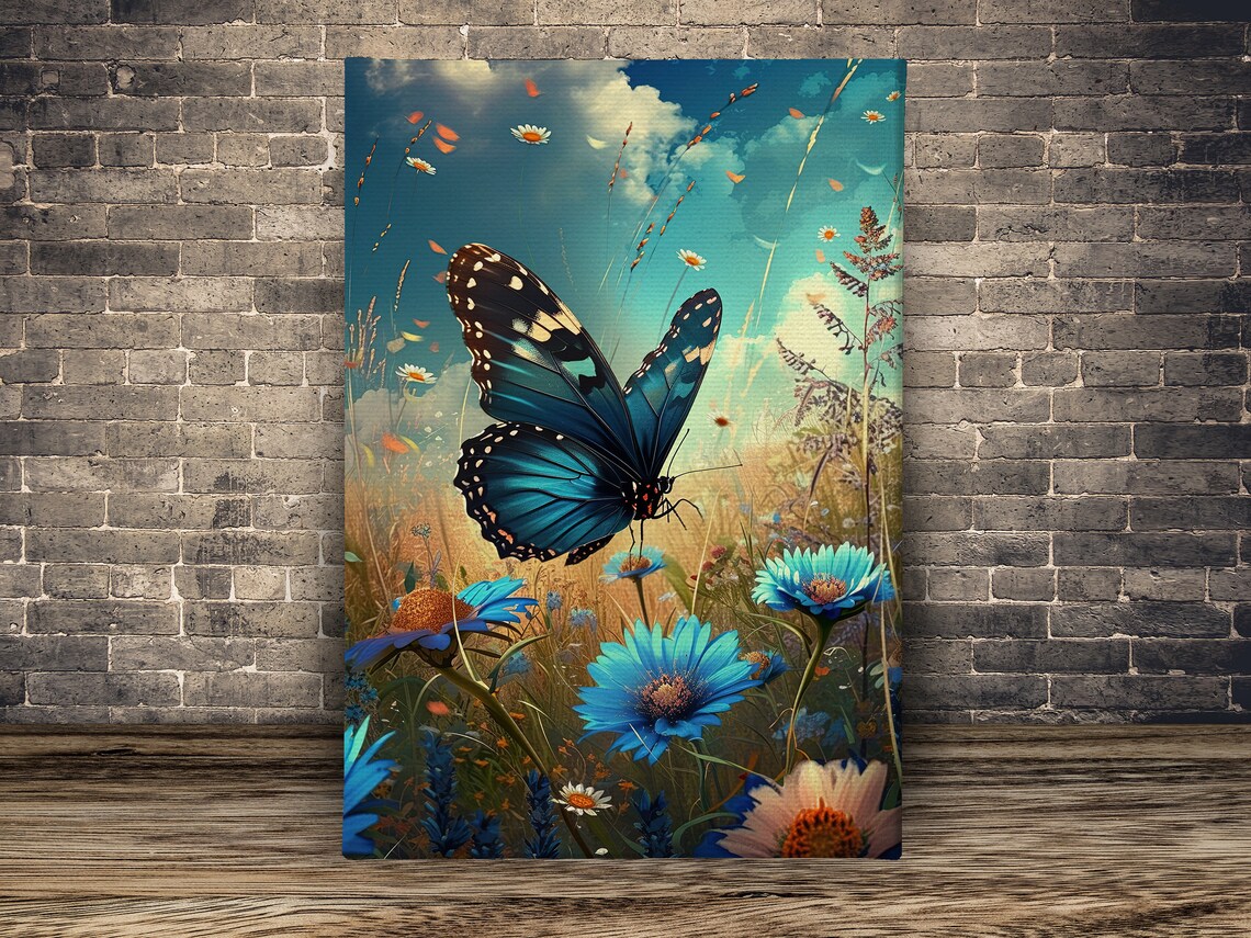 Vintage Butterflies in the Field, Botanical Art Print - Image 5
