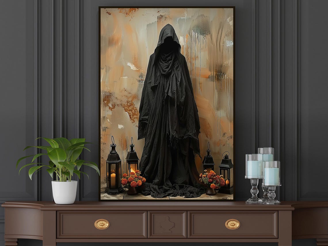 Dark Ghost Halloween Wall Art Print - Image 6