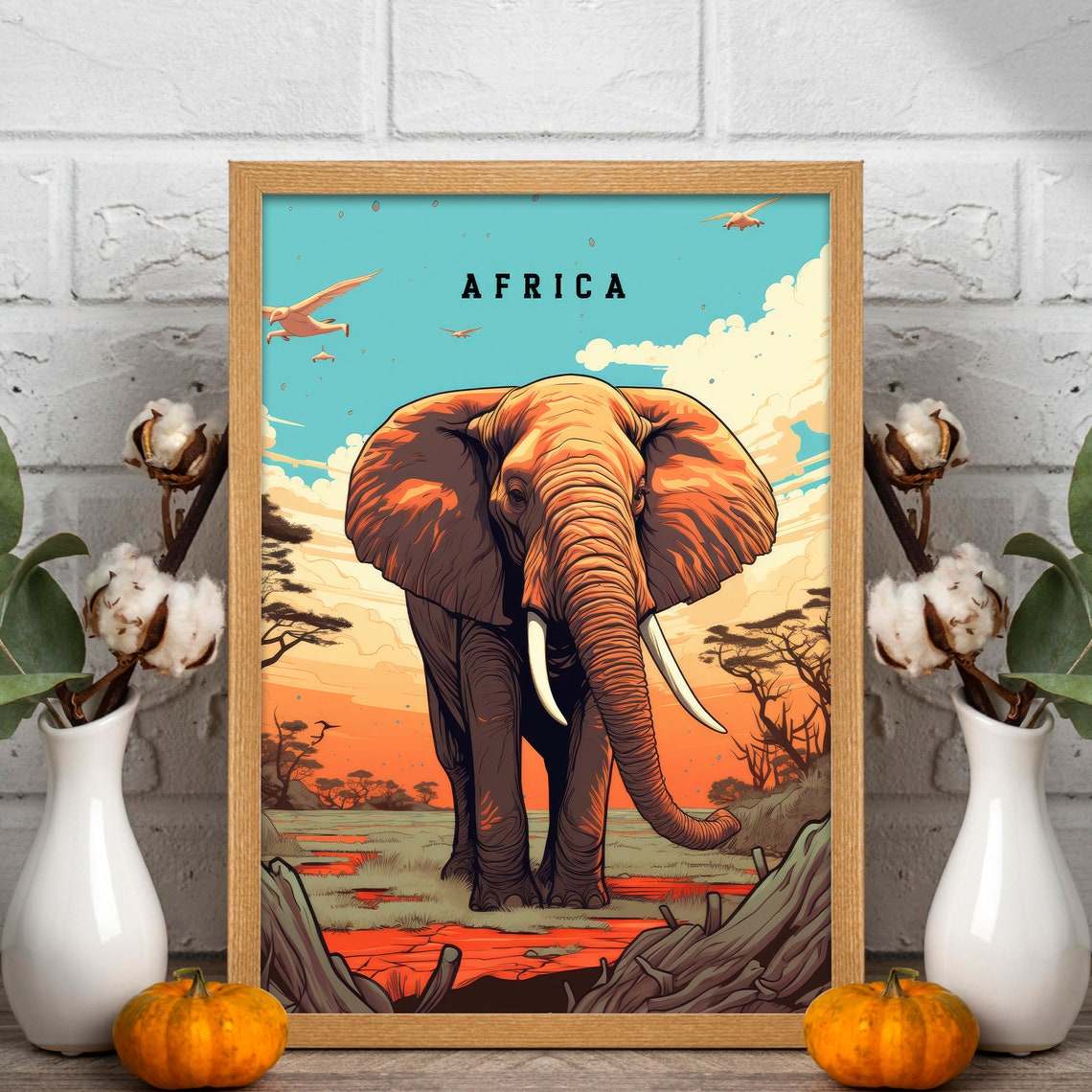 Africa Poster Kruger National Park Safari Wildlife Art Africa Safari Africa Travel Print Vintage Africa Poster Africa Safari Print - Image 6