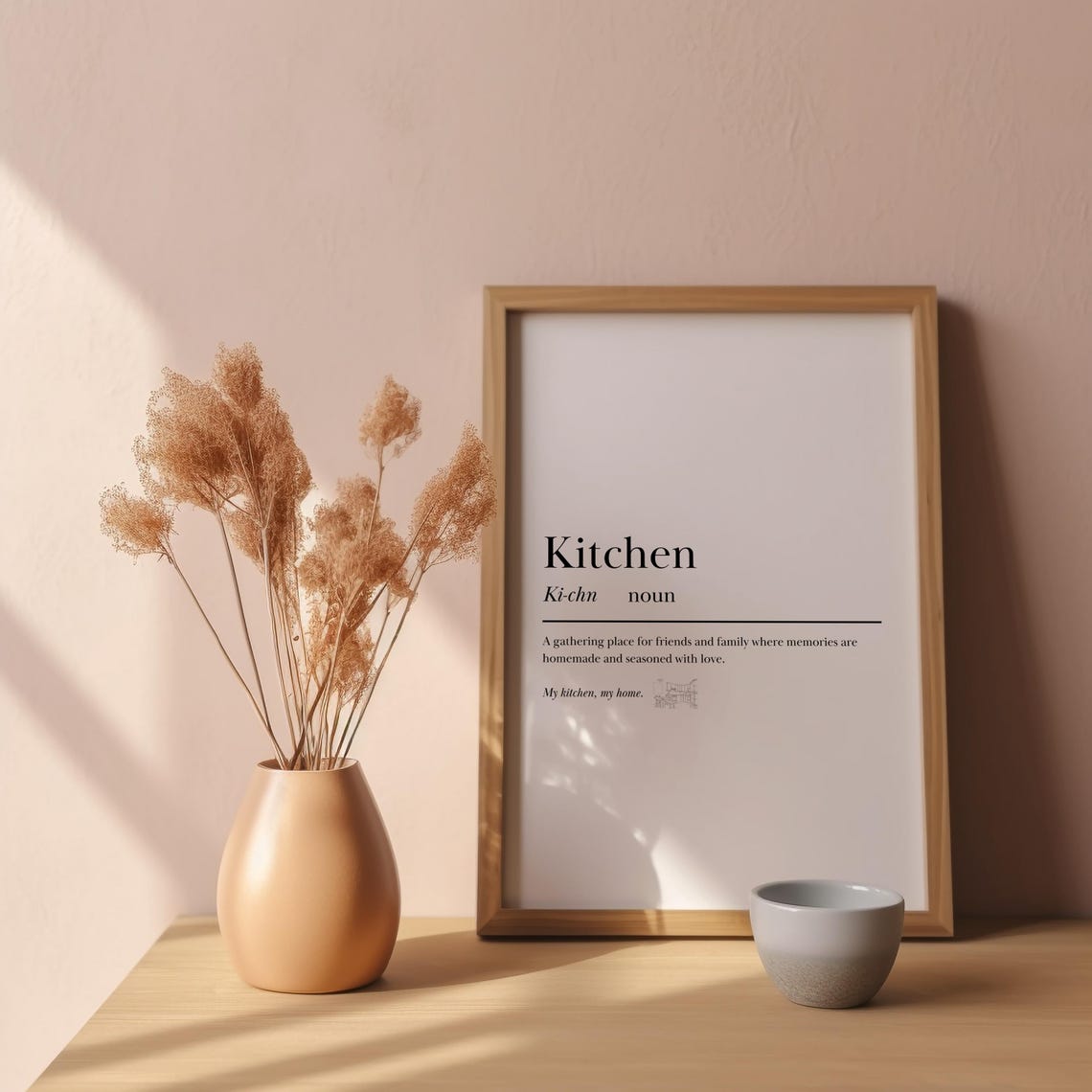 Kitchen Dictionary Definition Noun Gathering Place Family Poster - Image 3