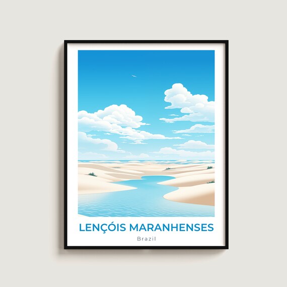 Lenis Maranhenses Travel Print Wall Art Gift Brazil Poster Home Decor Lovers Hanging