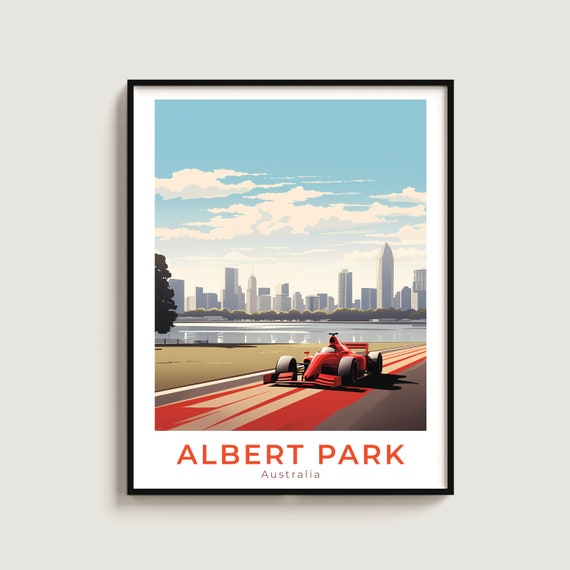 Albert Park Travel Print Wall Art Gift Australia Poster Home Decor Lovers Hanging