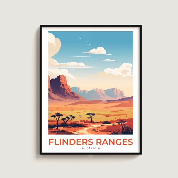 Flinders Range Travel Print Wall Art Gift Australia Poster Home Decor Lovers Hanging