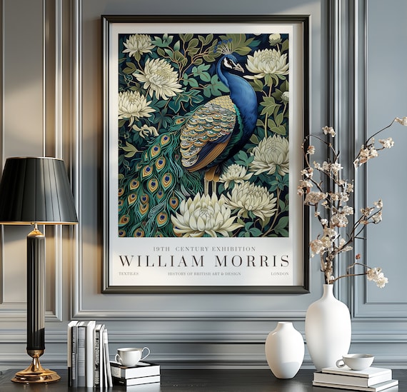 William Morris Print, Vintage Exhibition Poster