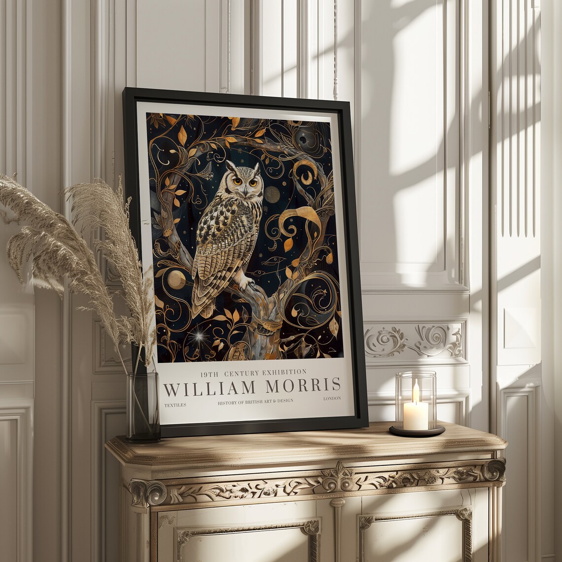William Morris Owl Vintage Poster Art Print