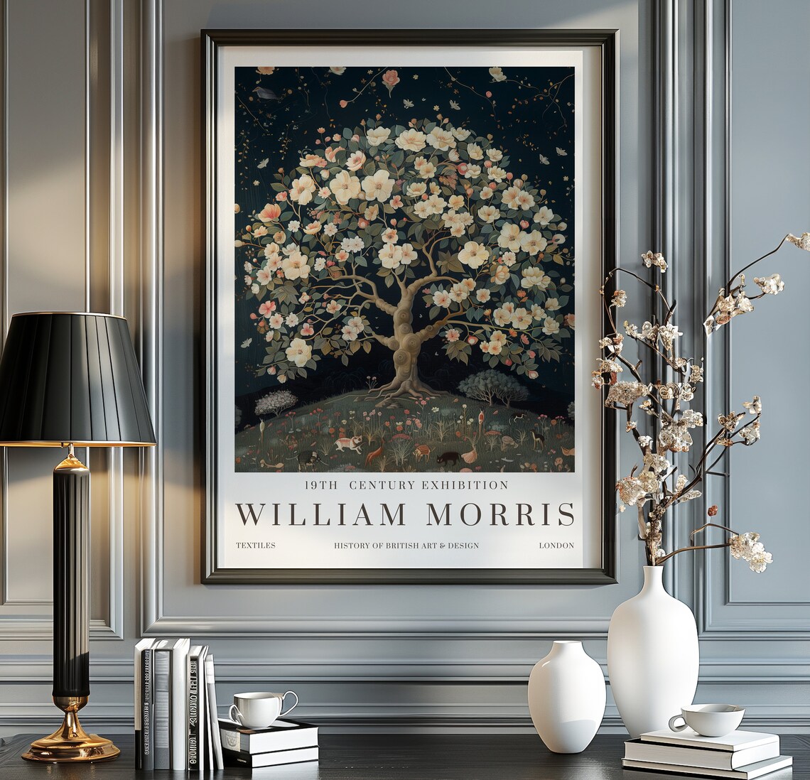 William Morris Flower Market Vintage Art Print