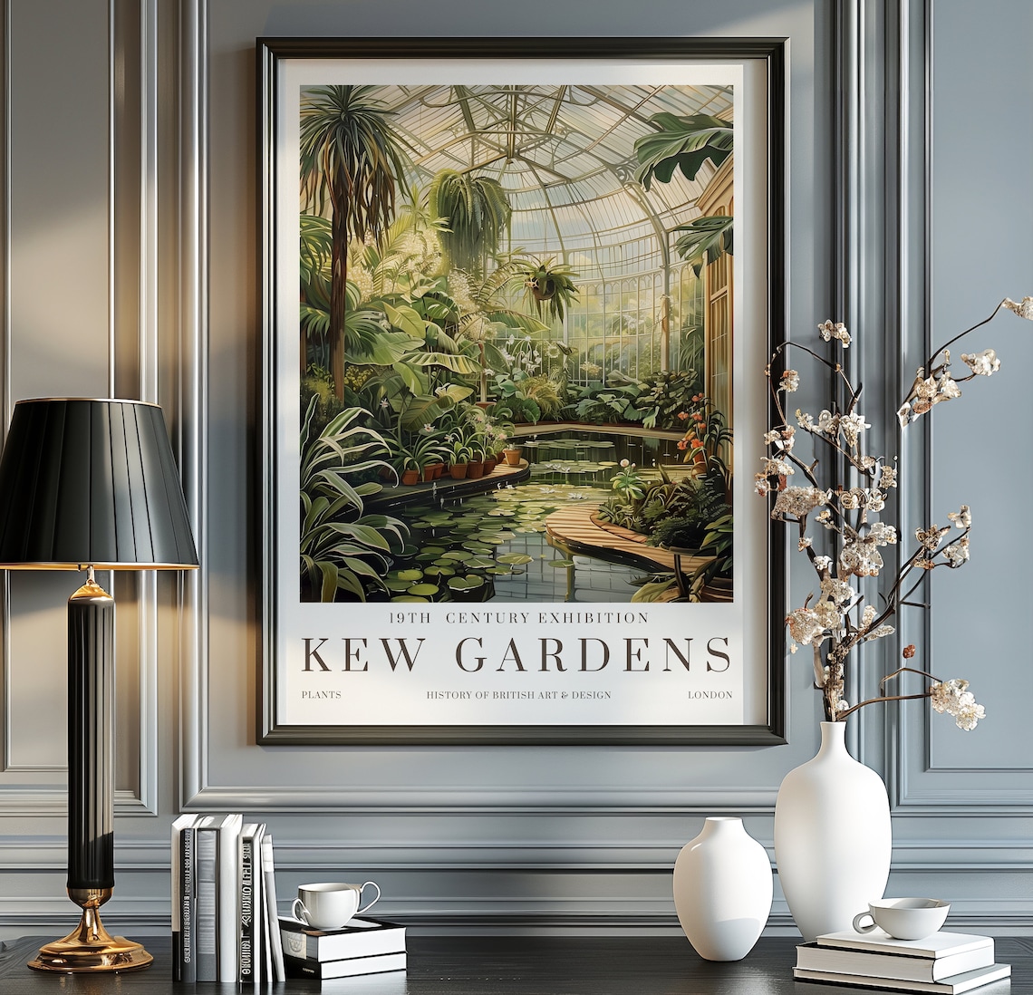 William Morris Kew Gardens London Vintage Poster