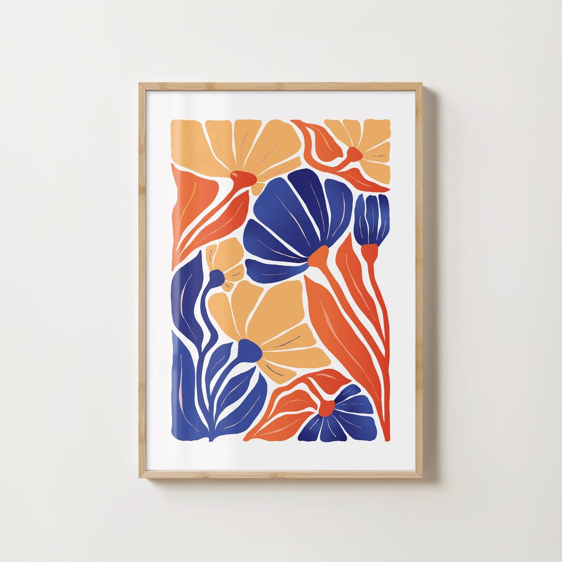 Matisse Inspired Floral Print Bold Fauvist Botanical Modern Abstract Wall Art - Image 2